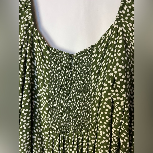 Reformation Sigmund Dress Moiret Polka‎ Dot Midi Slit  Size 14 - Picture 8 of 13